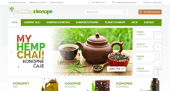 Desktop Screenshot of produktyzkonope.sk